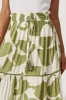 Freedom Maxi Skirt In Olive And Cream Geometric Print sold by St Frock