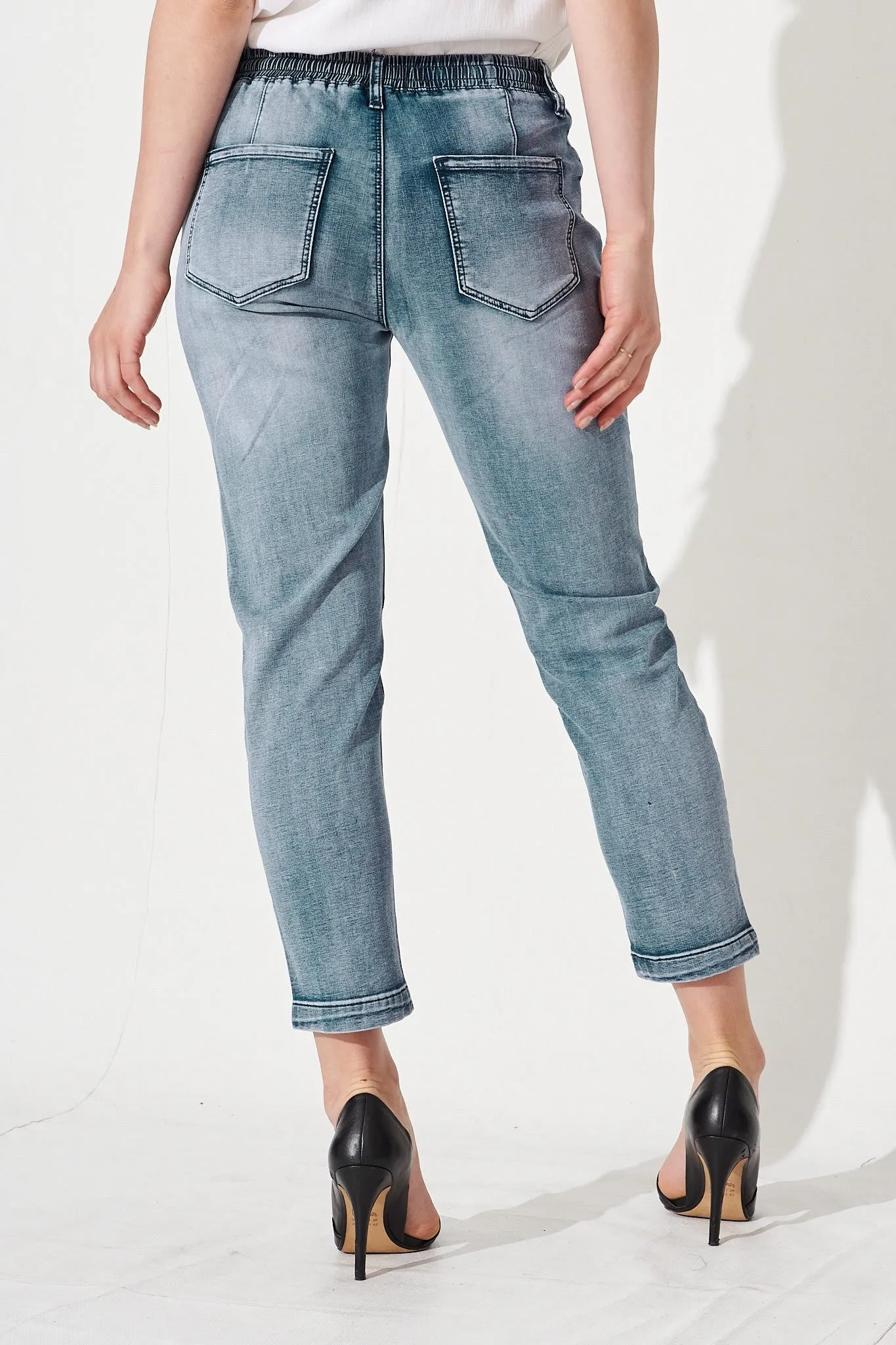 Elissa Pants In Blue Denim sold by St Frock product image thumbnail 5