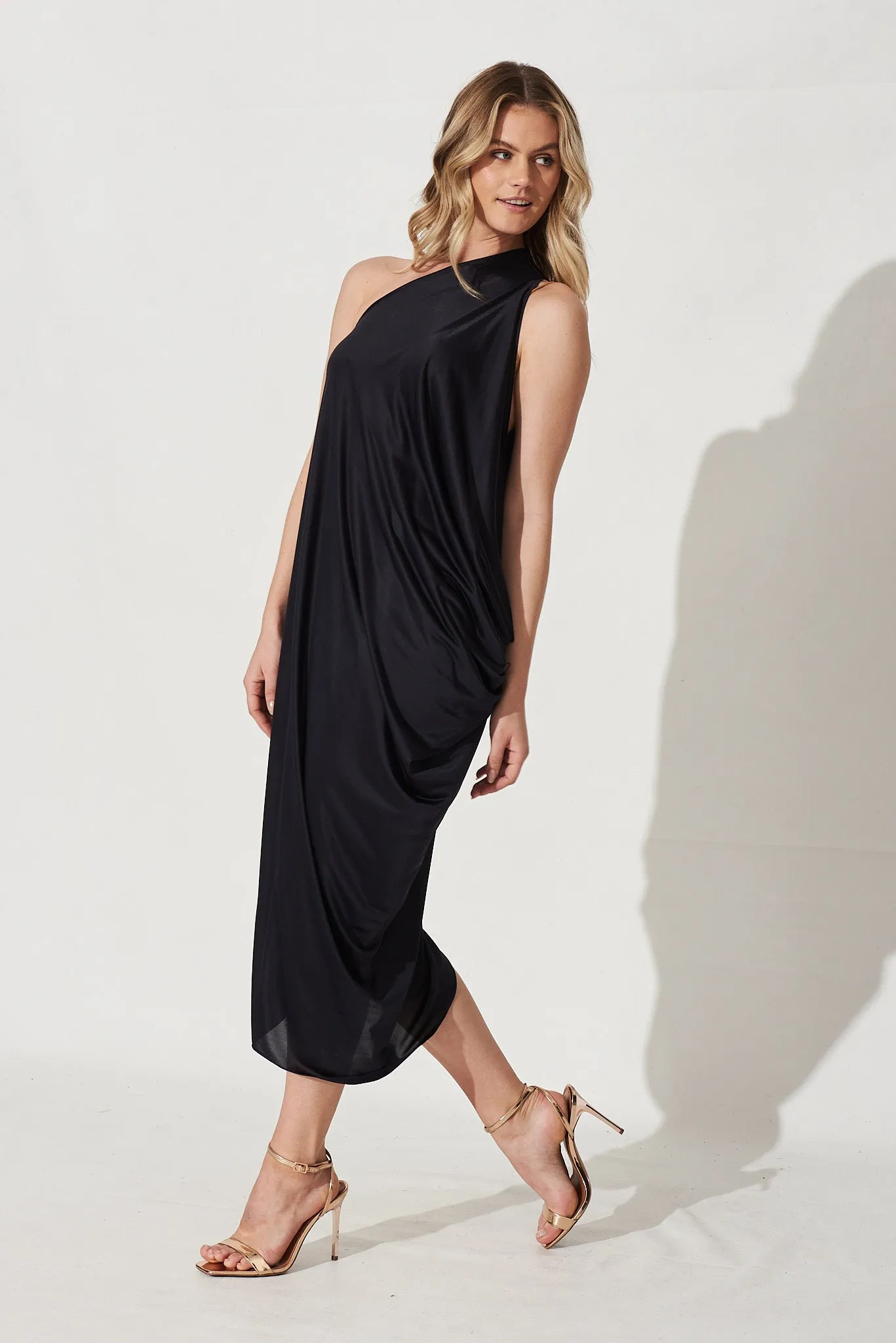 Goddess Maxi Dress In Navy sold by St Frock product image thumbnail 4