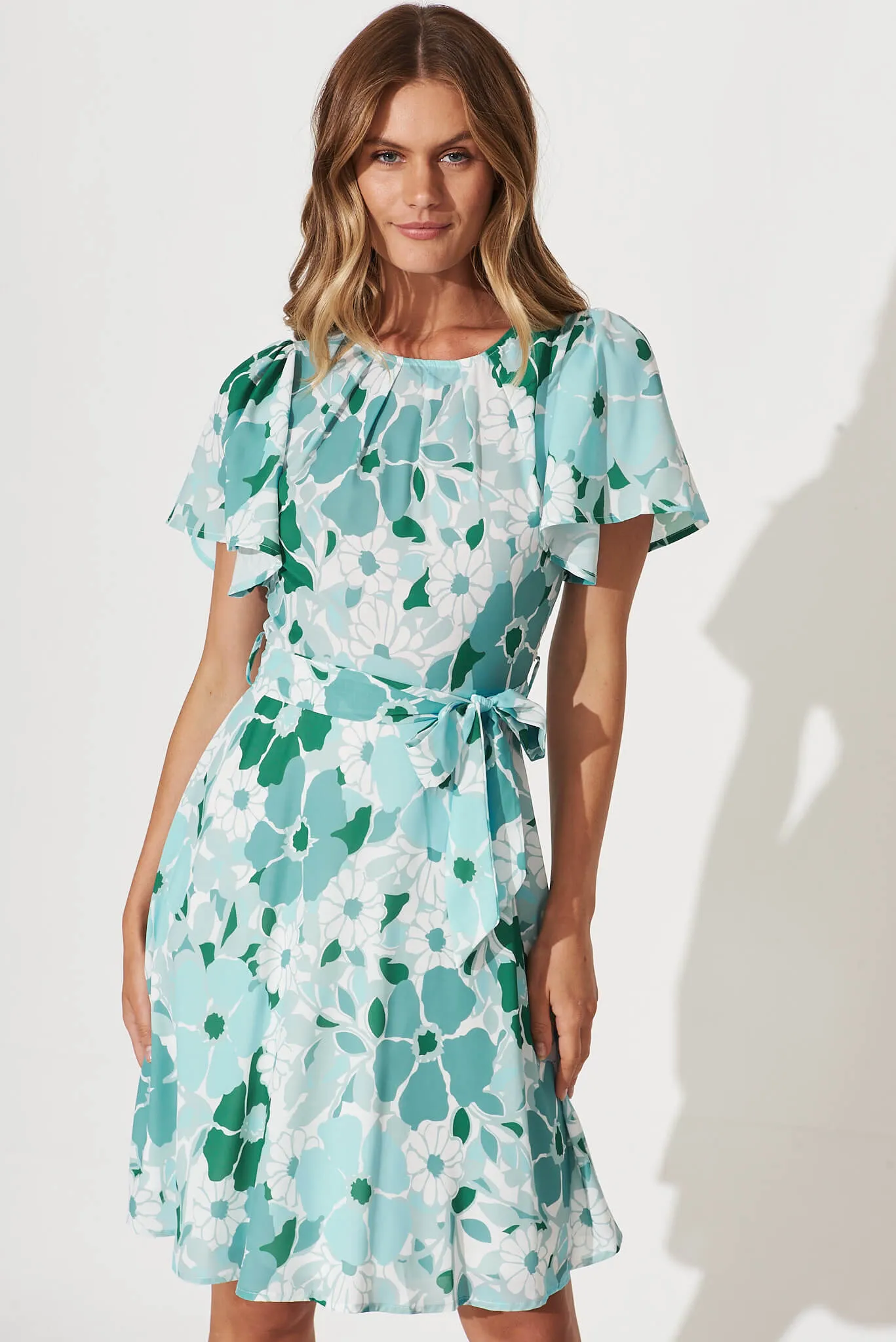 Charlie Dress In Green With White Floral sold by St Frock product image thumbnail 2