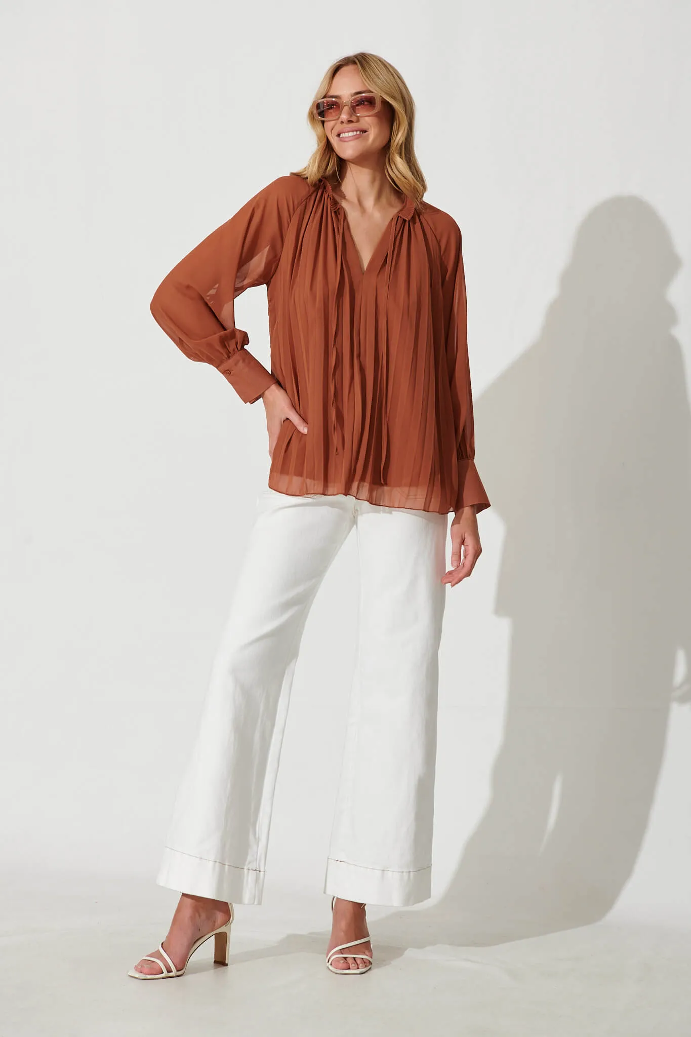 Estelle Top In Tan sold by St Frock product image thumbnail 4