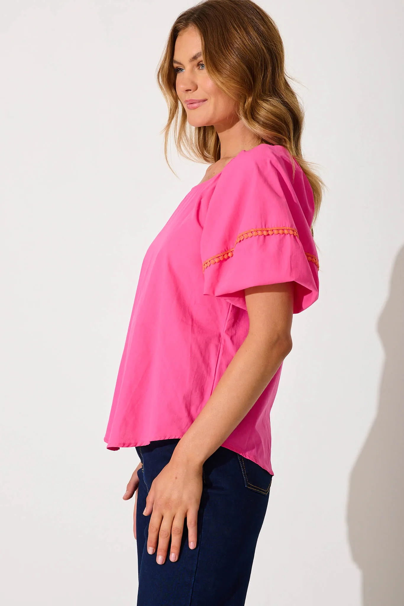 Rosetta Top In Pink Cotton sold by St Frock product image thumbnail 2