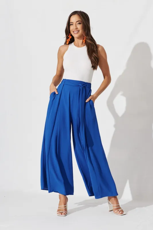 Page Pants In Cobalt Blue sold by St Frock