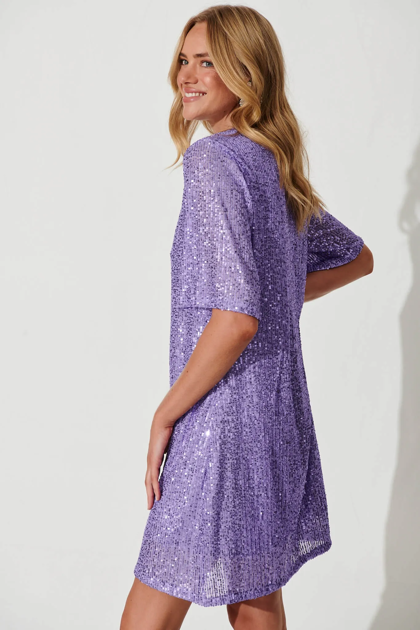 Its Me Dress In Lavender Sequin sold by St Frock product image thumbnail 3