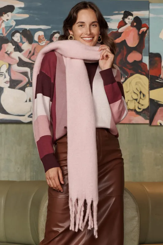 Lyon Scarf In Blush Pink sold by St Frock