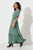 Mona Maxi Dress In Dark Sage Green sold by St Frock