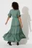 Mona Maxi Dress In Dark Sage Green sold by St Frock