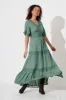 Mona Maxi Dress In Dark Sage Green sold by St Frock