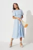 Talisa Maxi Dress In Sky Blue Cotton sold by St Frock