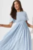 Talisa Maxi Dress In Sky Blue Cotton sold by St Frock
