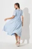 Talisa Maxi Dress In Sky Blue Cotton sold by St Frock