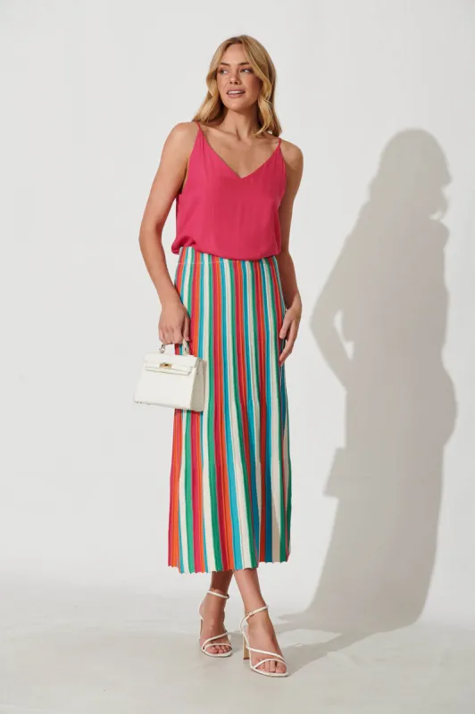 Reese Knit Maxi Skirt In Bright Multi sold by St Frock