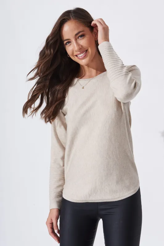 Peta Knit In Oatmeal sold by St Frock
