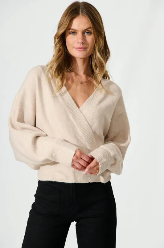 Giselle Knit In Beige Marle sold by St Frock