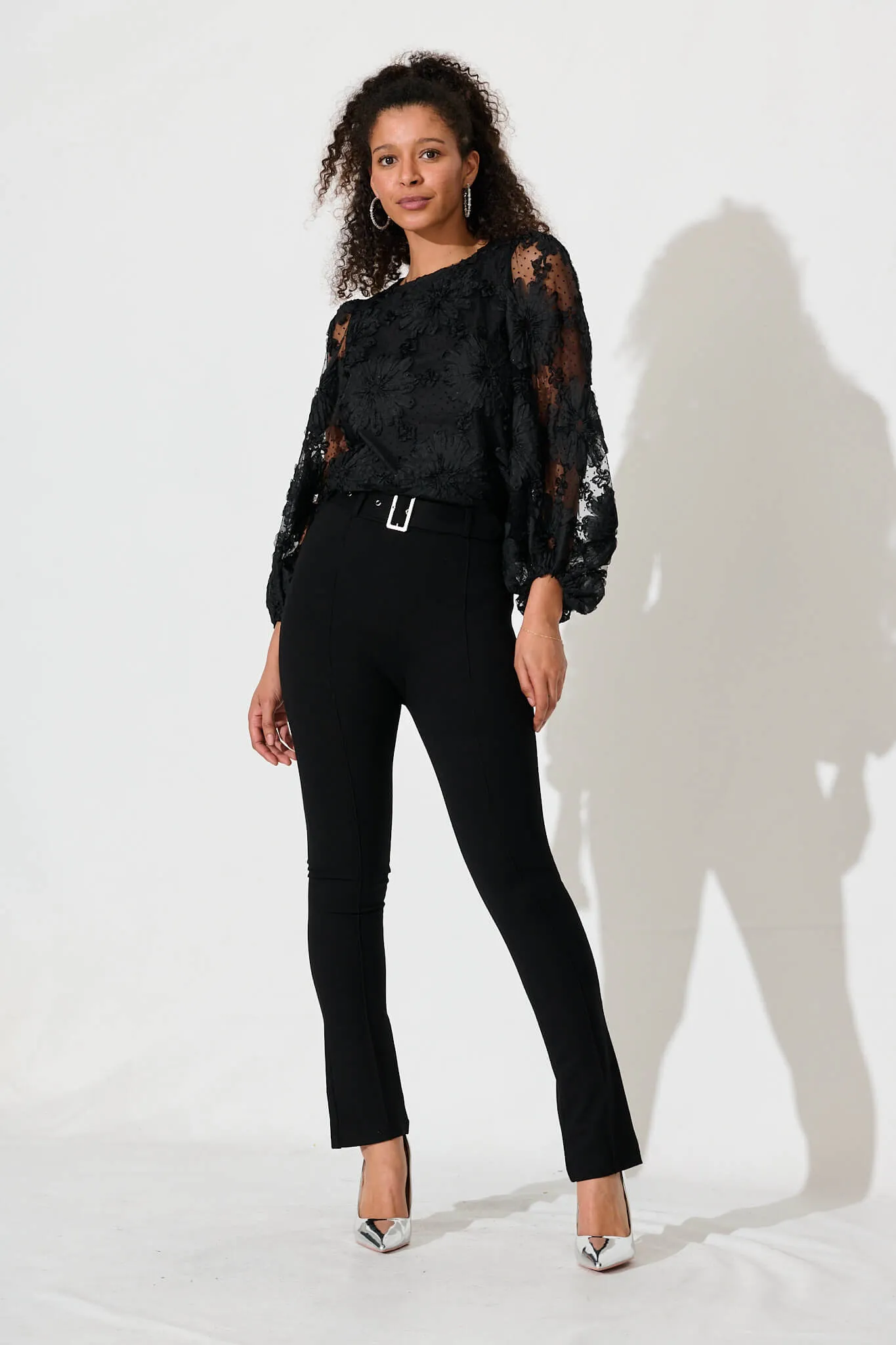 Zoelle Top In Black Floral Organza sold by St Frock product image thumbnail 5