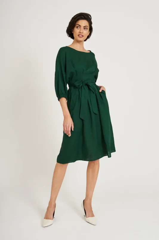 Fifi Dress in Forest Green sold by St Frock