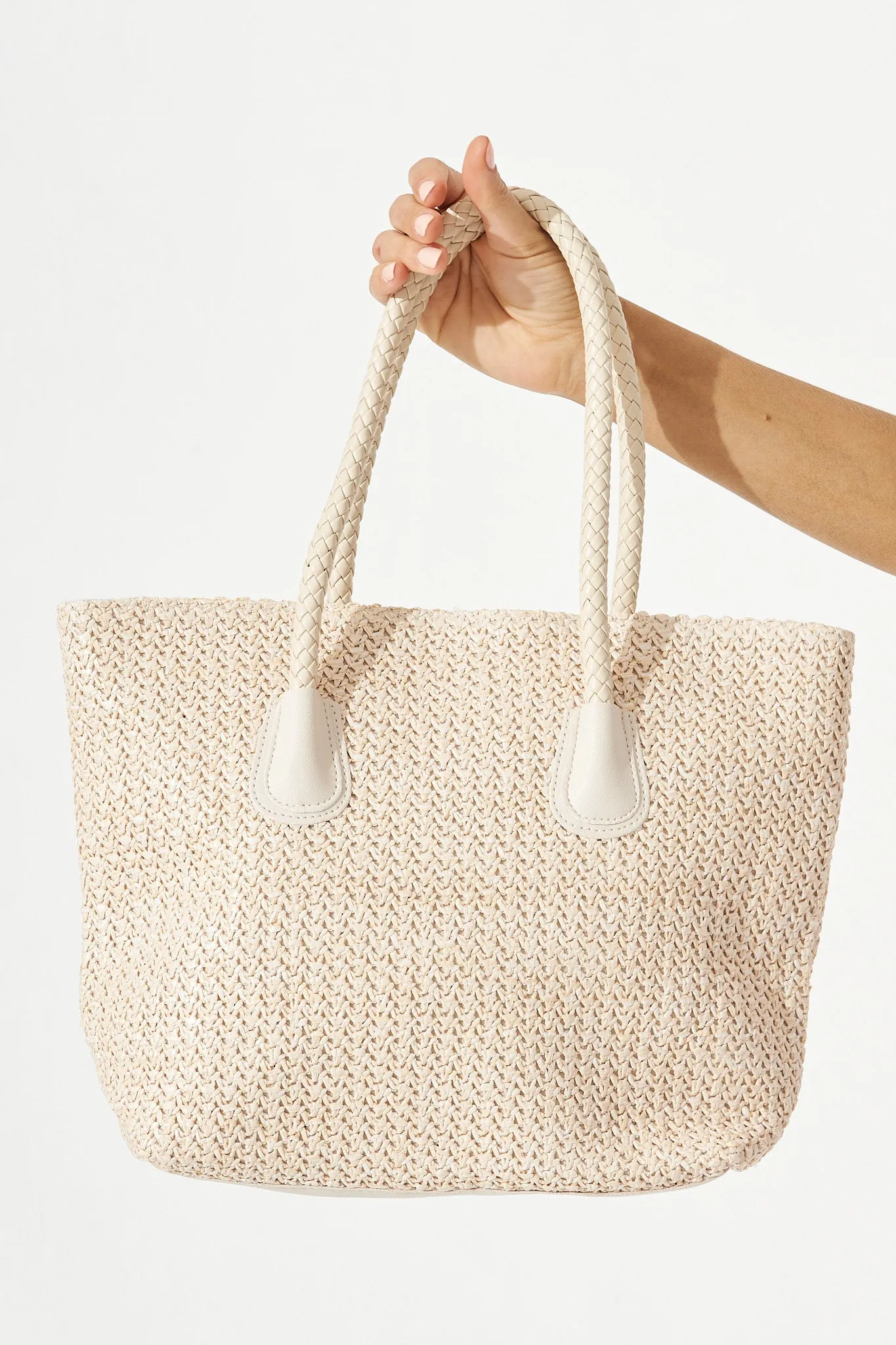 Aurora Tote Bag In Cream sold by St Frock