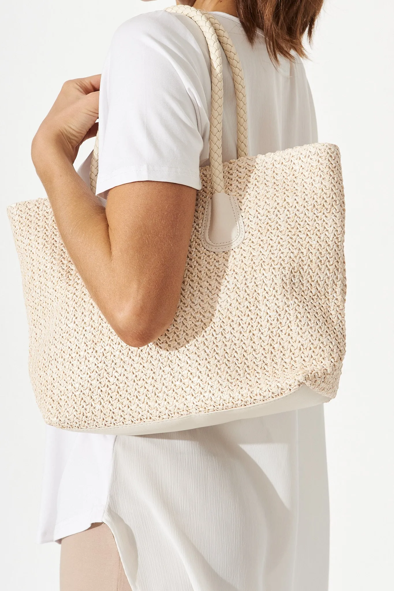 Aurora Tote Bag In Cream sold by St Frock product image thumbnail 4