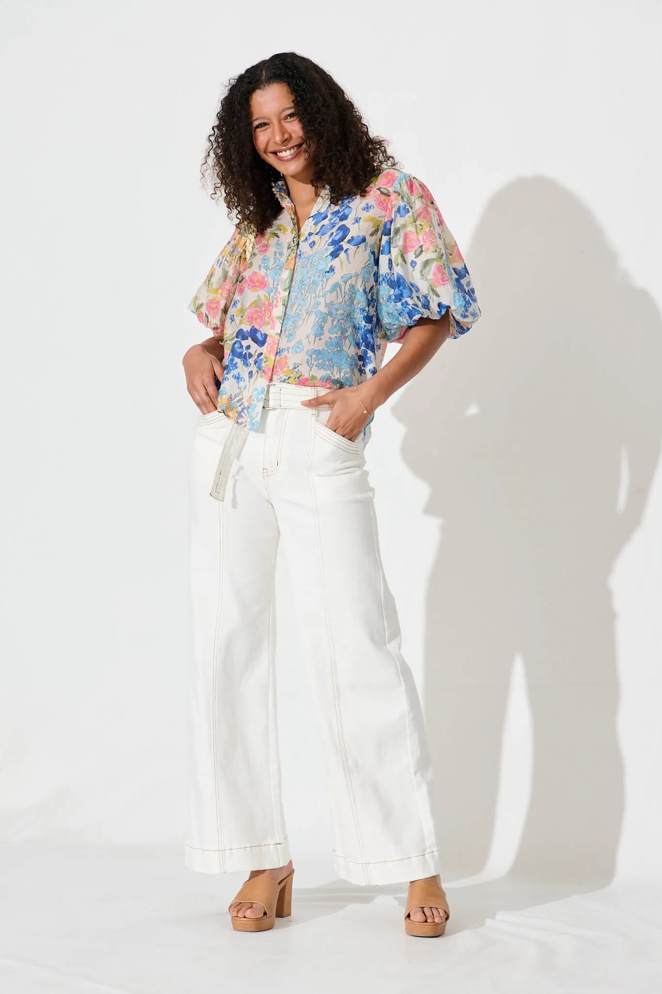 Aeryn Shirt In Vintage Floral Print sold by St Frock product image thumbnail 4