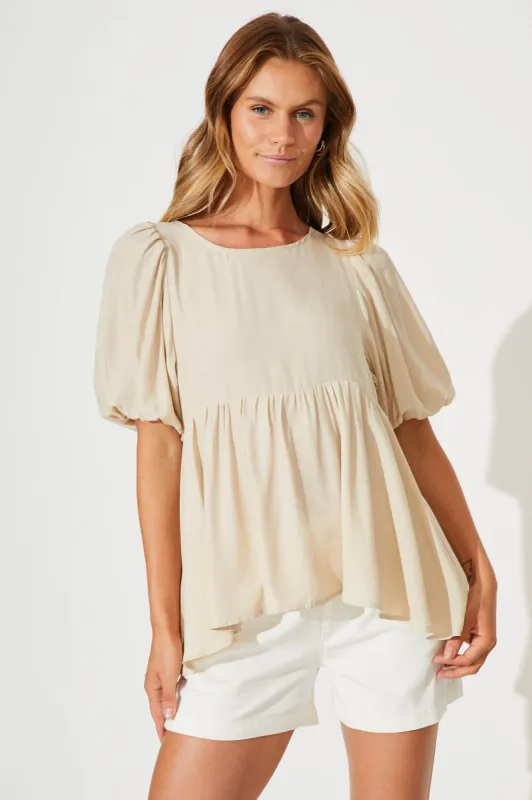 Chesta Top In Beige sold by St Frock