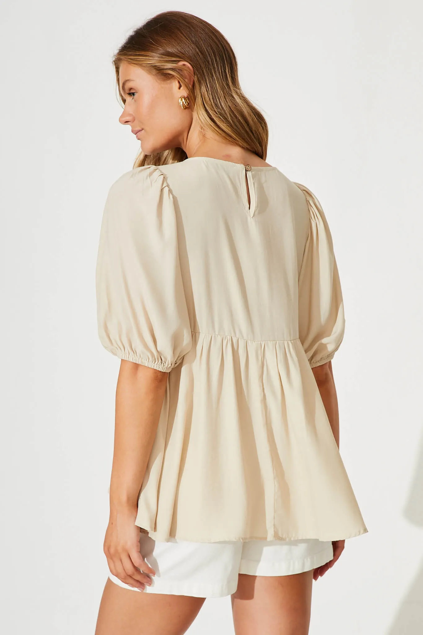 Chesta Top In Beige sold by St Frock product image thumbnail 3