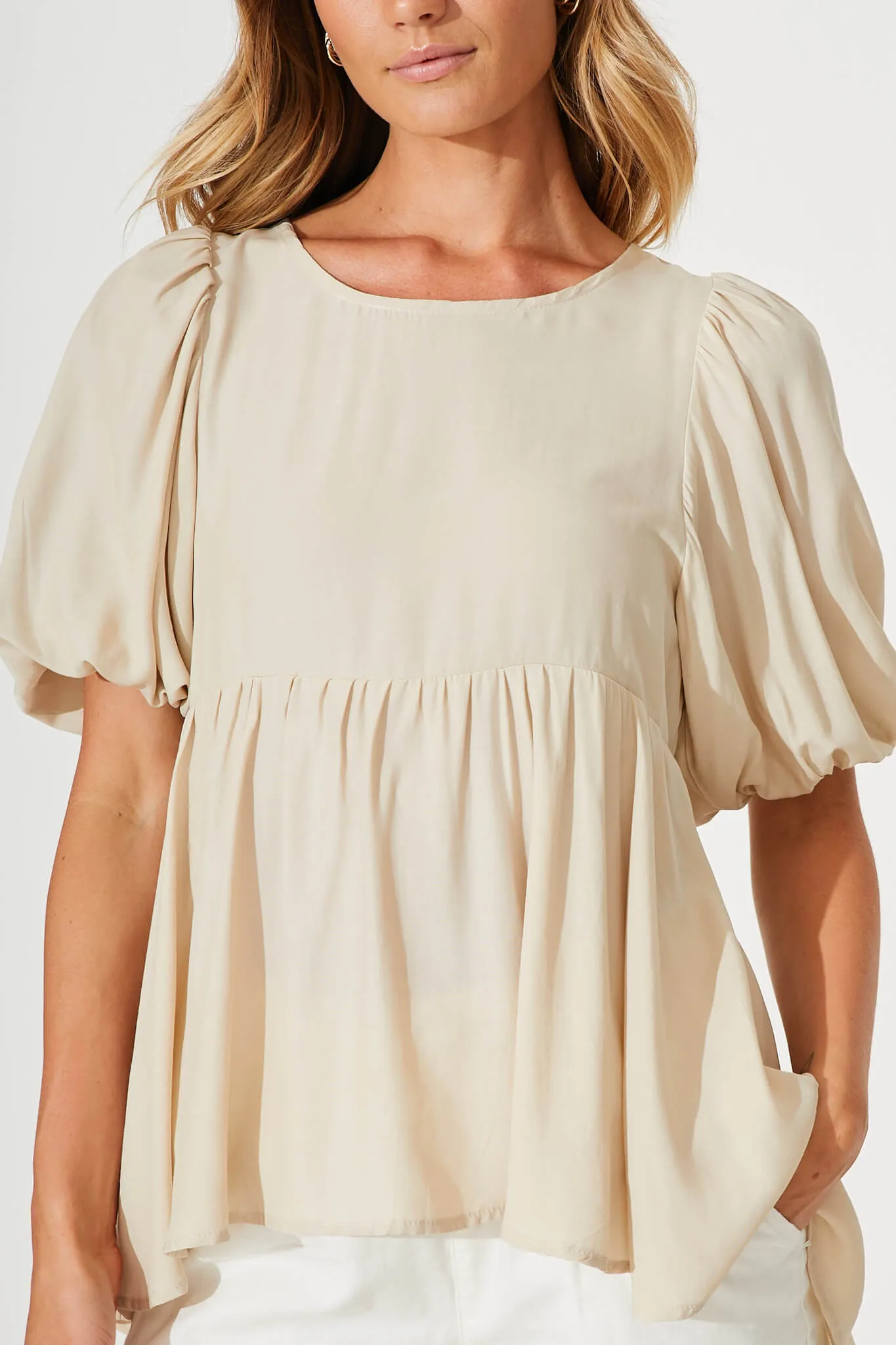 Chesta Top In Beige sold by St Frock product image thumbnail 5