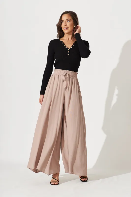 Mariah Pants In Taupe sold by St Frock