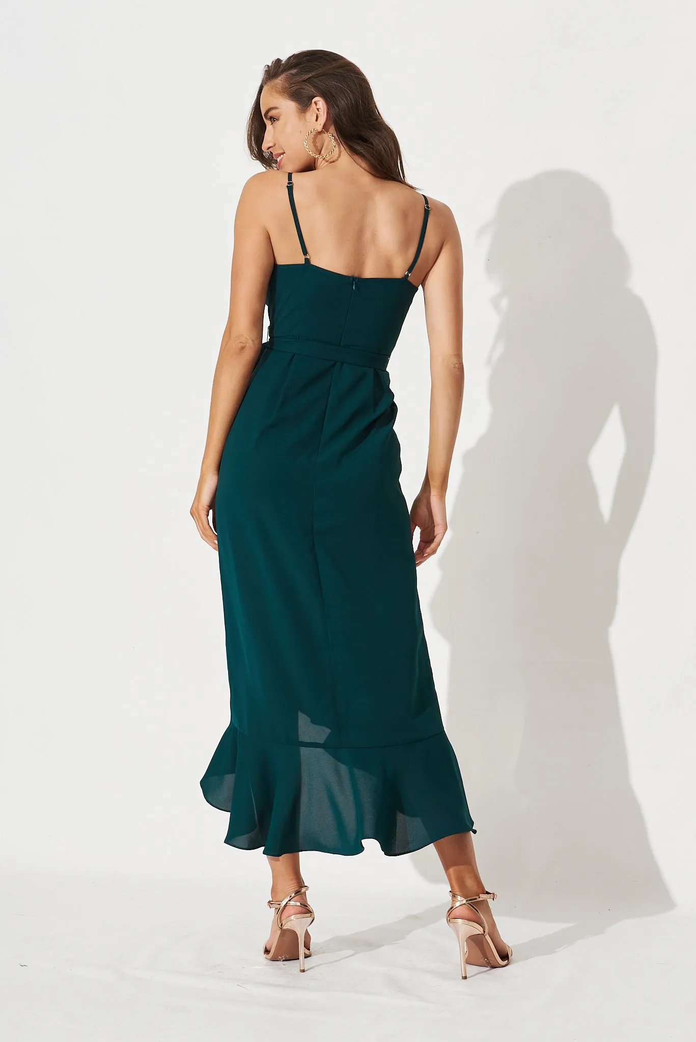 Cheree Midi Dress In Emerald Green sold by St Frock product image thumbnail 4
