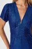 Superstar Jumpsuit In Cobalt Blue Sequin sold by St Frock