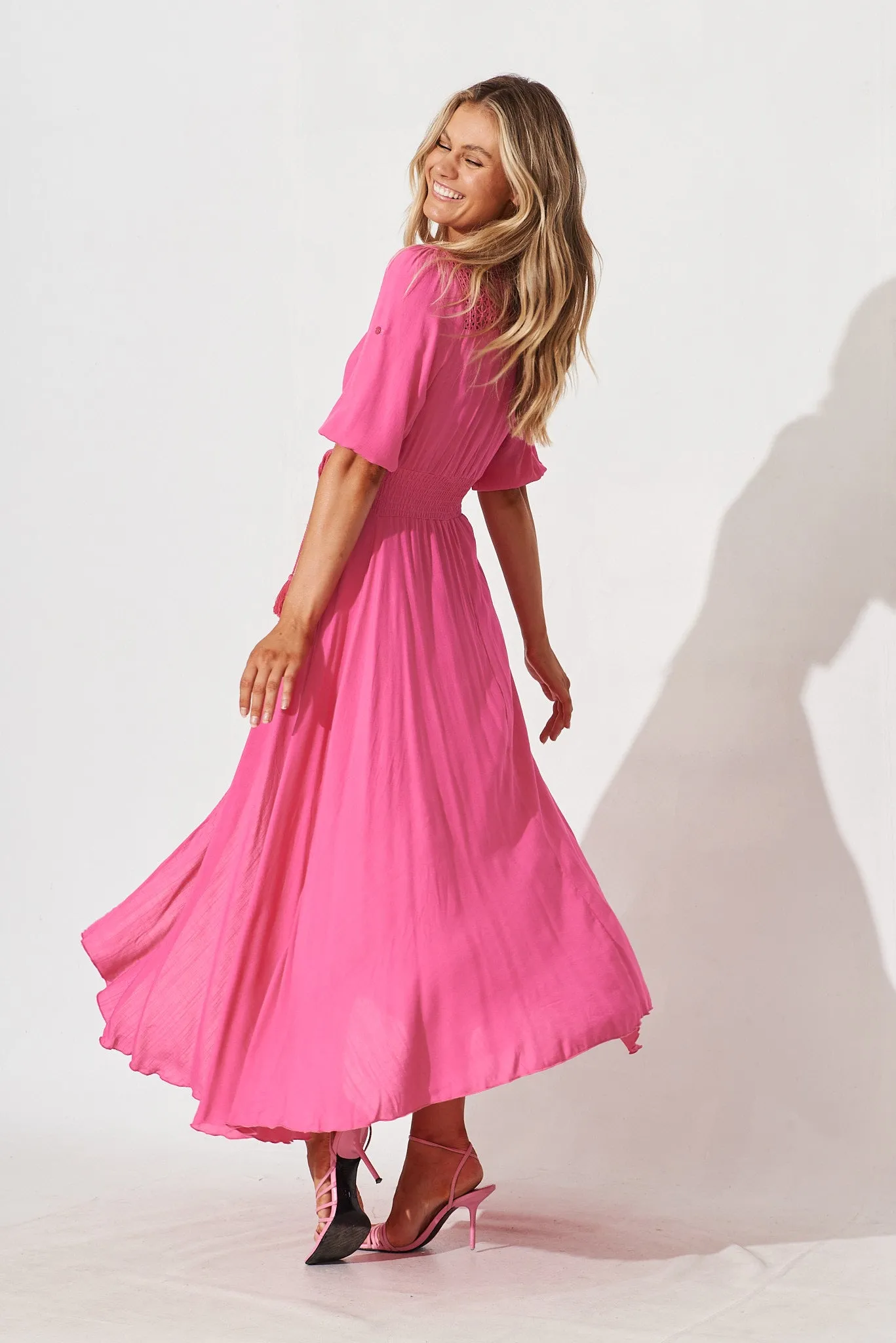 Selena Maxi Dress In Pink sold by St Frock product image thumbnail 3