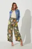 Ola Pant In Khaki Multi Print sold by St Frock
