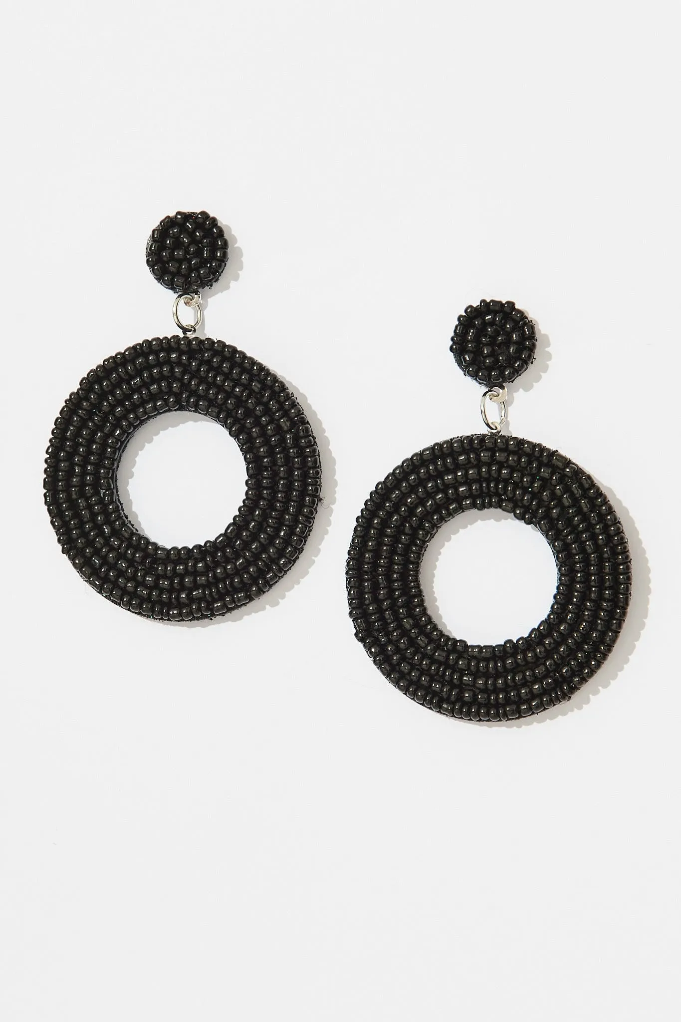 Elena Earrings In Black sold by St Frock