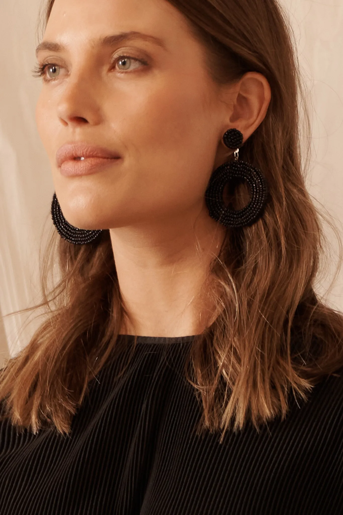 Elena Earrings In Black sold by St Frock product image thumbnail 2