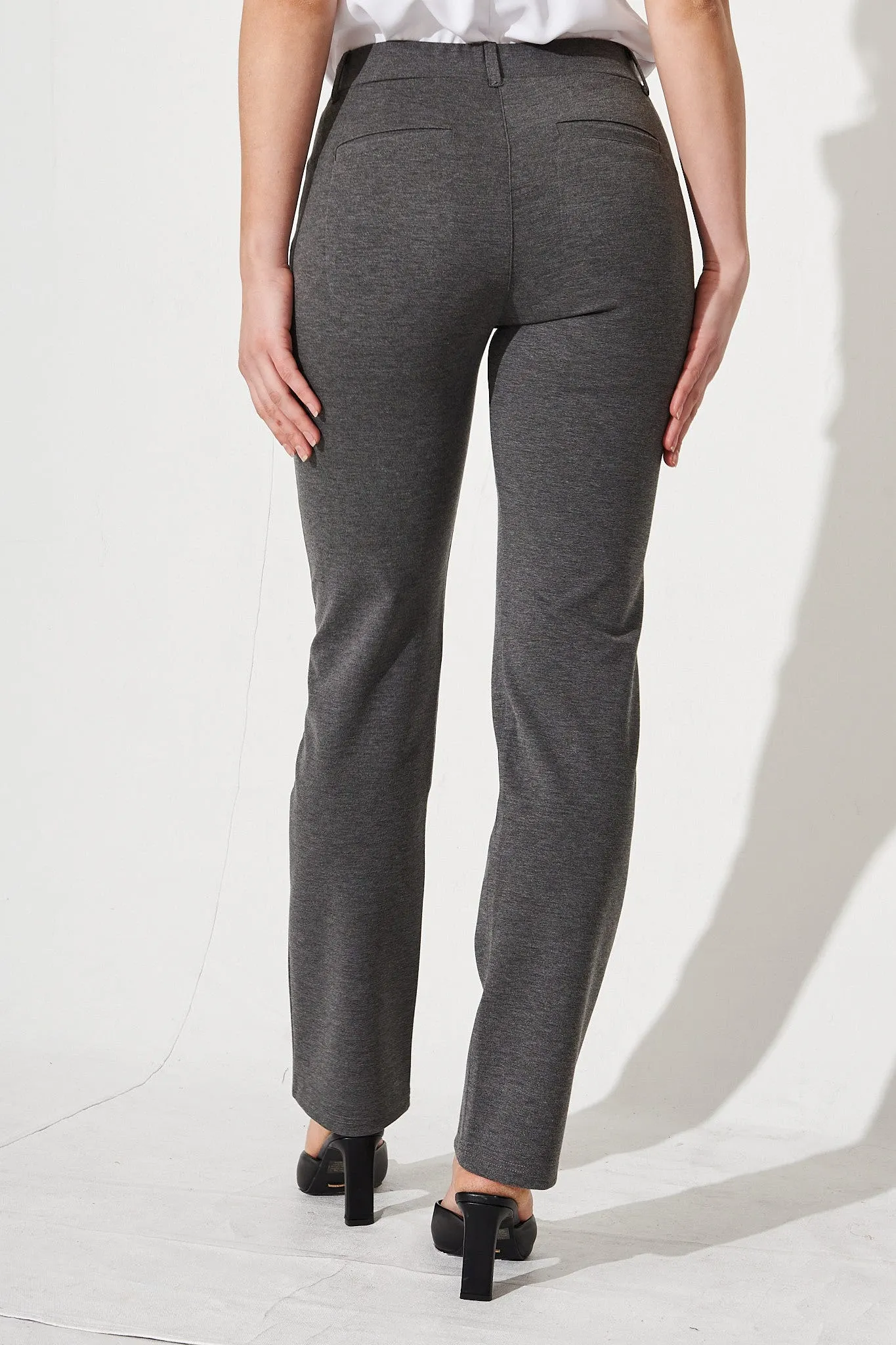 Workflow Stretch Straight Leg Pocket Pant in Grey Marle sold by St Frock product image thumbnail 5