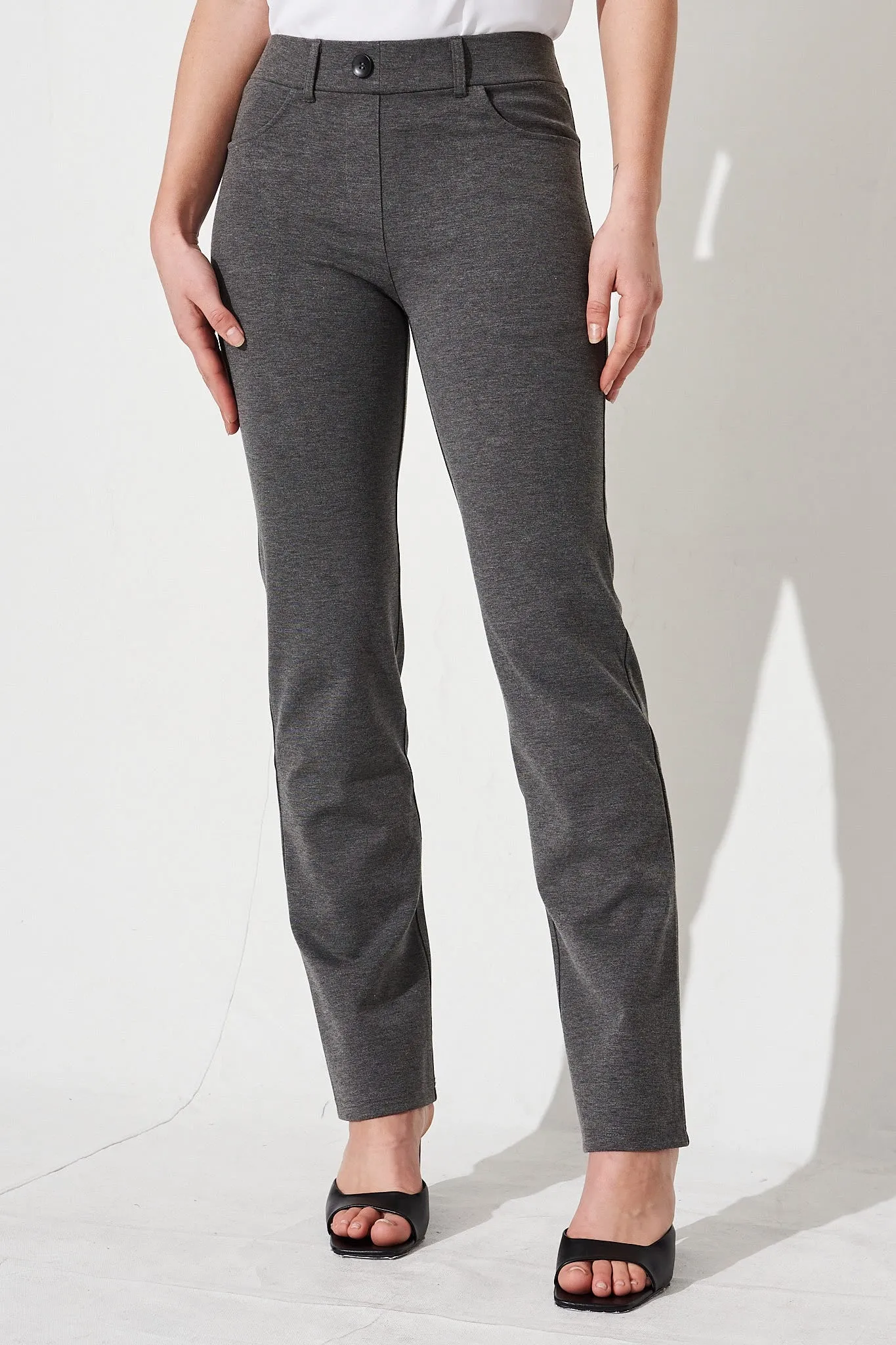 Workflow Stretch Straight Leg Pocket Pant in Grey Marle sold by St Frock product image thumbnail 3