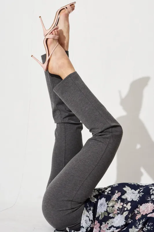 Workflow Stretch Straight Leg Pocket Pant in Grey Marle sold by St Frock