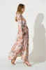 Bridie Maxi Dress In Brown Leaf Print sold by St Frock