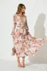 Bridie Maxi Dress In Brown Leaf Print sold by St Frock