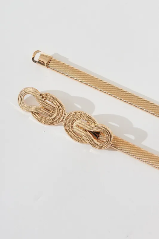 PRE ORDER Lanina Belt In Gold sold by St Frock