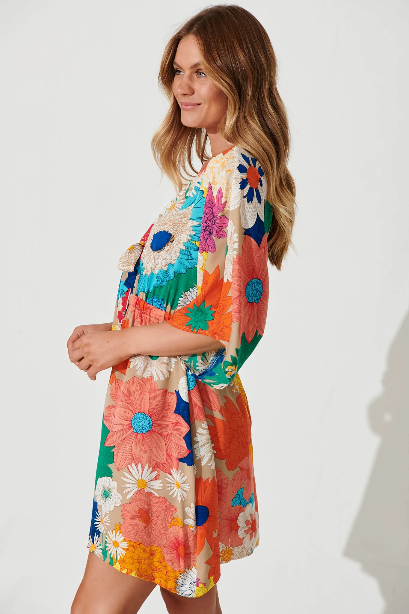 Ava Dress In Bright Multi Floral sold by St Frock product image thumbnail 2