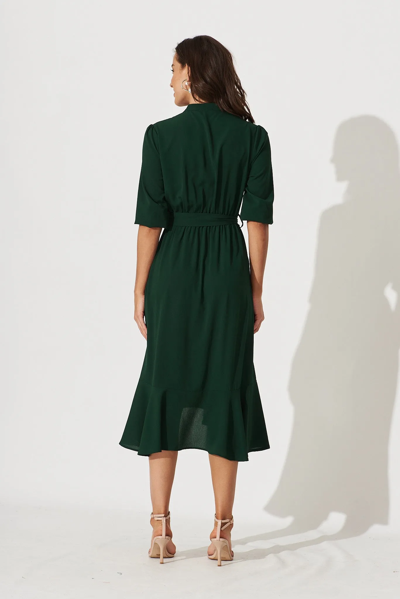 Jemimah Midi Dress In Emerald sold by St Frock product image thumbnail 4