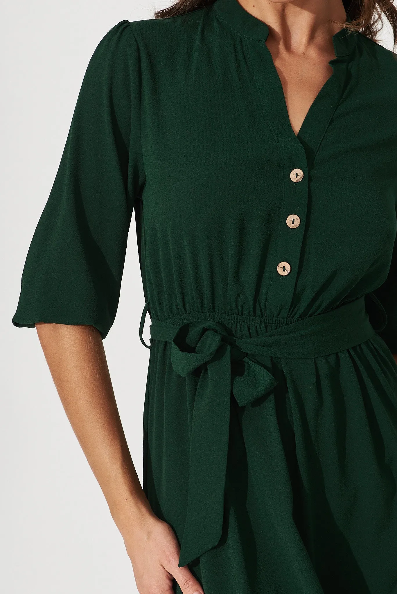 Jemimah Midi Dress In Emerald sold by St Frock product image thumbnail 5