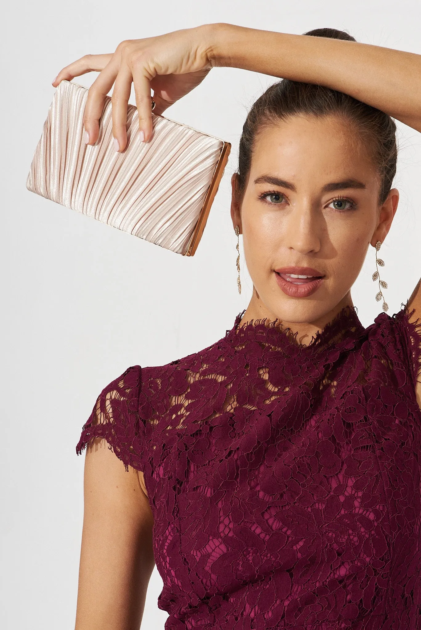 Amina Clutch Bag In Gold sold by St Frock product image thumbnail 4