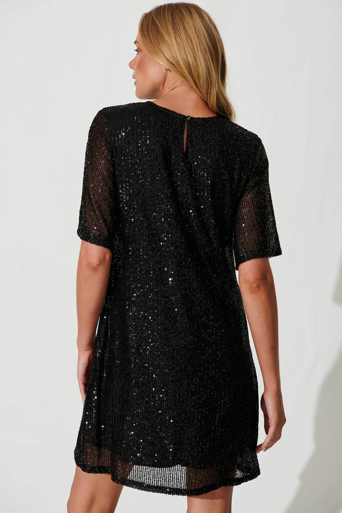 Its Me Dress In Black Sequin sold by St Frock product image thumbnail 4