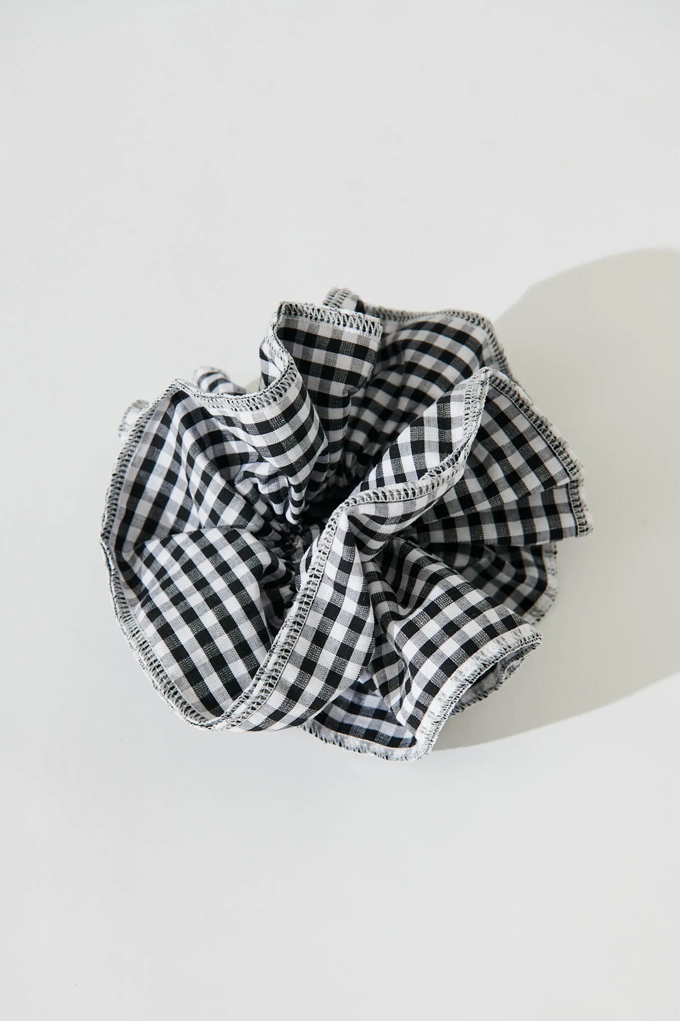 Eve Scrunchie In Black And White Gingham sold by St Frock product image thumbnail 2