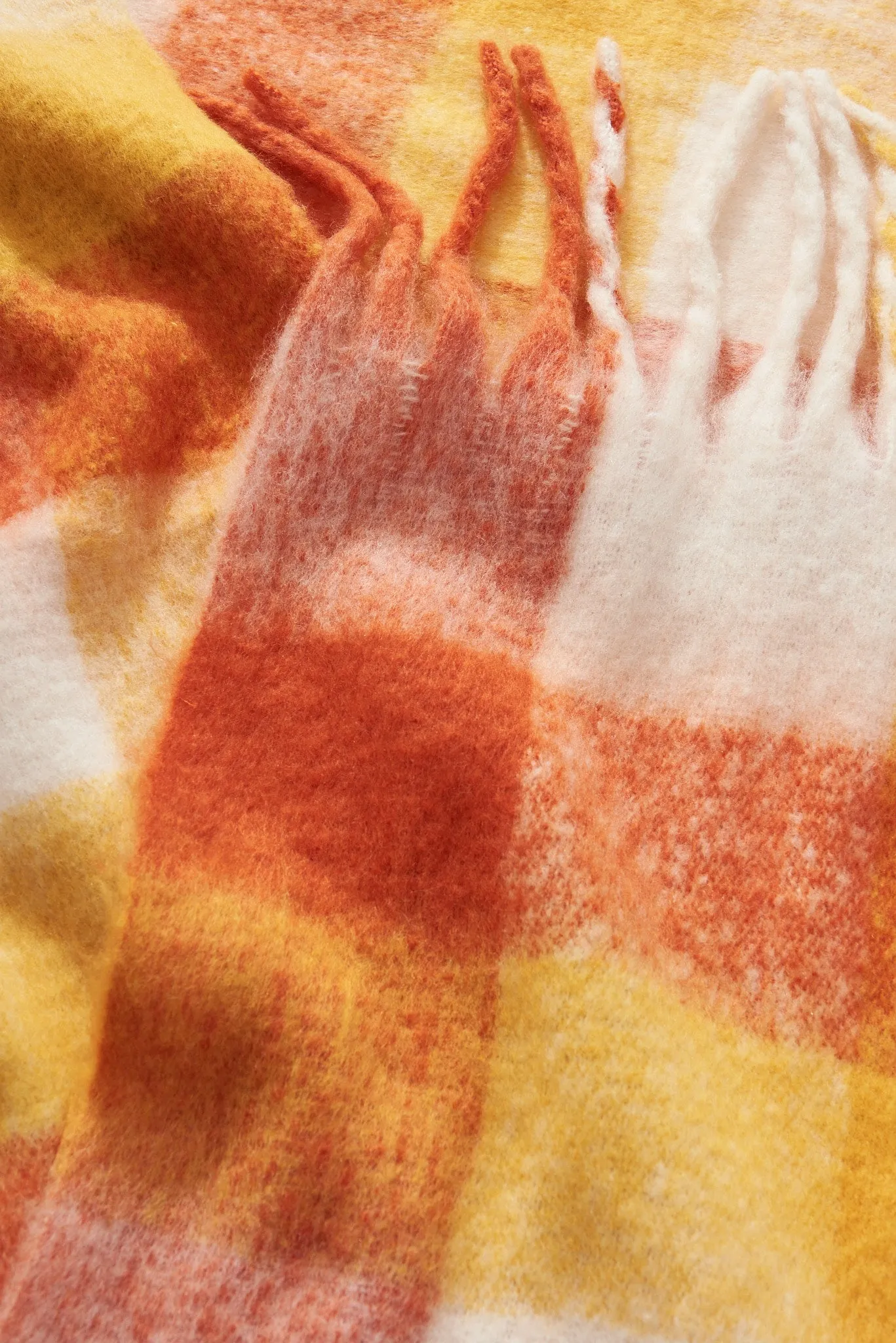 August + Delilah Brooklyn Knit Scarf In Multi Tangerine Check sold by St Frock product image thumbnail 5