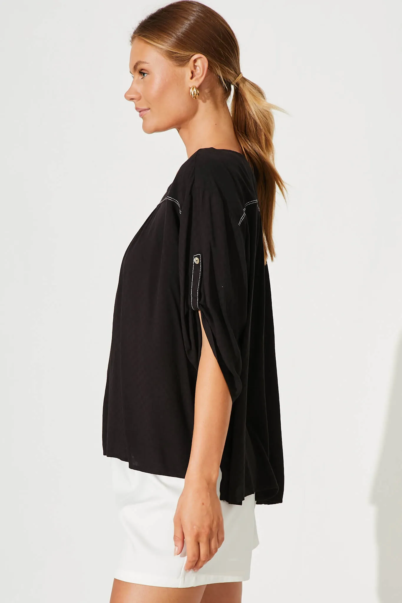 Ramone Top In Black sold by St Frock product image thumbnail 4