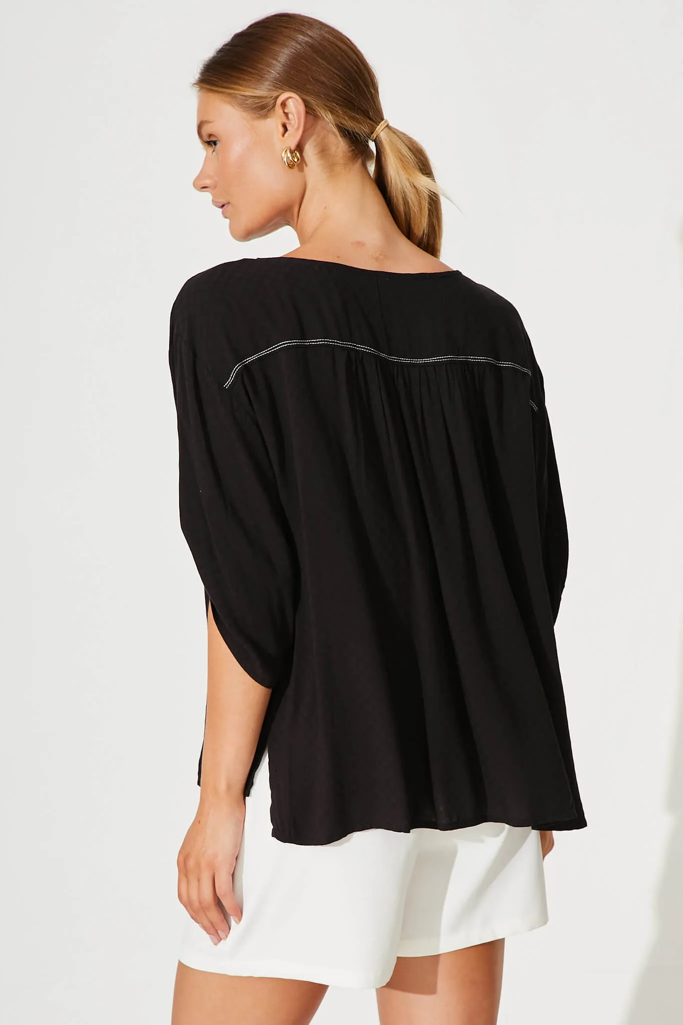 Ramone Top In Black sold by St Frock product image thumbnail 5