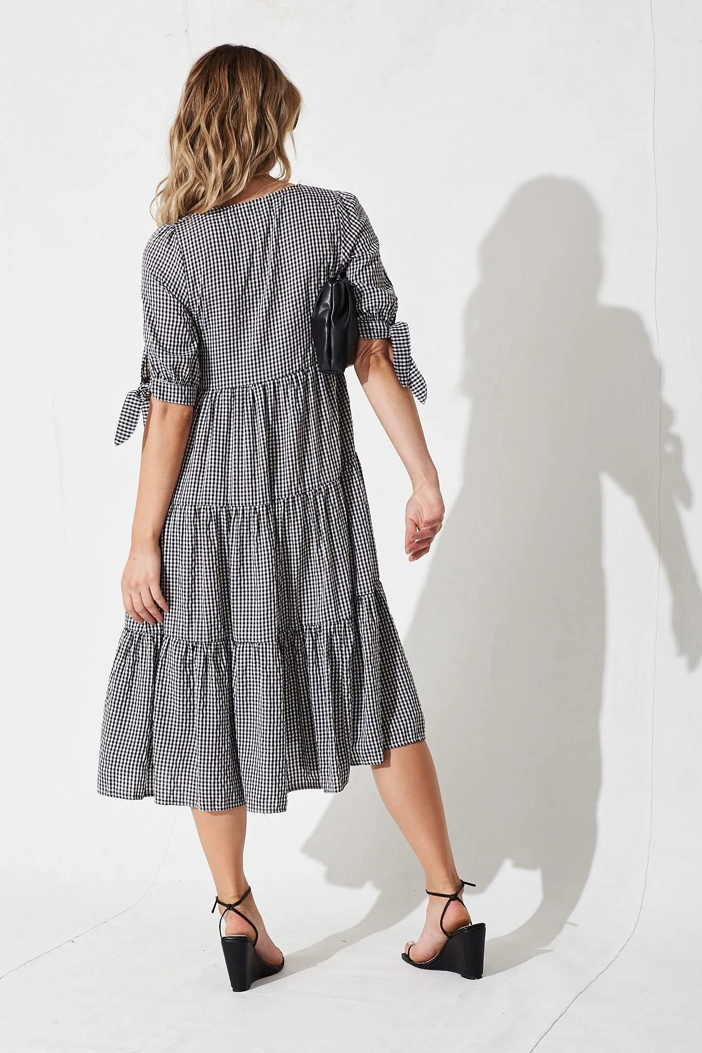 Odewick Midi Smock Dress With Black And White Gingham sold by St Frock product image thumbnail 5