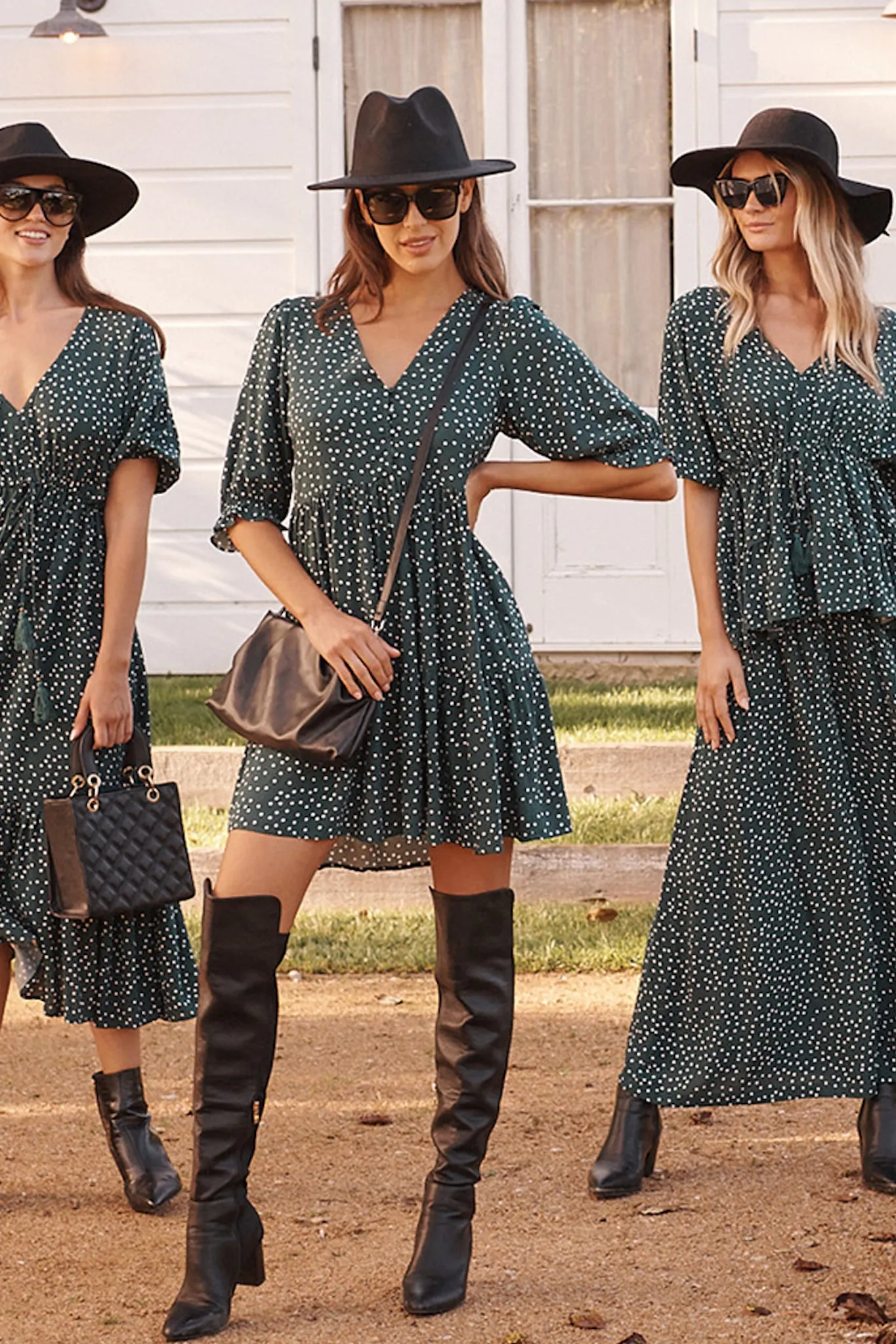 Sunny Dress In Emerald Green With White Spot sold by St Frock product image thumbnail 4